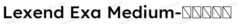Lexend Exa Medium字体转换